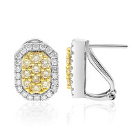 Pendientes en oro con Diamante amarillo SI2 (CIRARI)