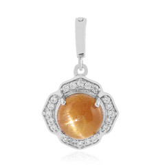 Colgante en plata con Piedra del sol ojo de gato