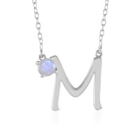 Collar en plata con Piedra de Luna arcoíris
