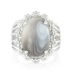 Anillo en plata con Ágata de Botsuana