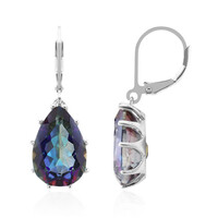 Pendientes en plata con Cuarzo lavanda místico