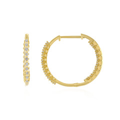 Pendientes en plata con Diamante I4 (J)