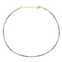 Collar en plata con Diamante azul