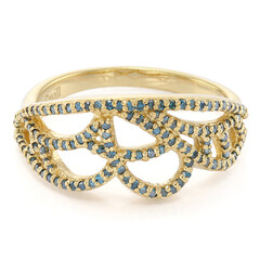 Anillo en plata con Diamante fantasía
