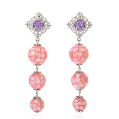Pendientes en plata con Nácar mosaico (Dallas Prince Designs)