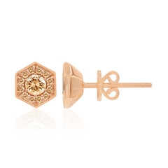 Pendientes en oro con Diamante rosa de Francia de Argyle SI1