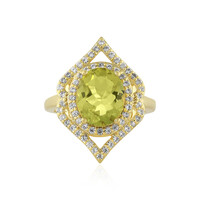 Anillo en plata con Quarzo limón