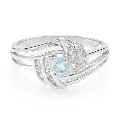 Anillo en plata con Turmalina Paraíba de Brasil