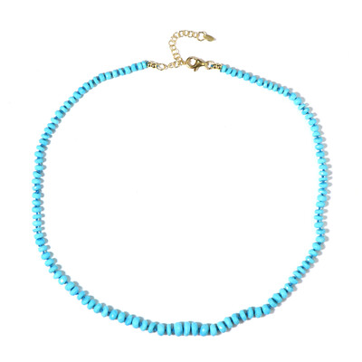 Collar en plata con Turquesa bella durmiente (Adela Silber)