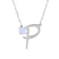 Collar en plata con Piedra de Luna arcoíris