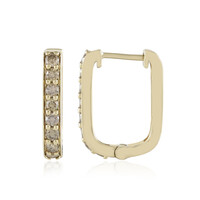 Pendientes en oro con Diamante champán SI1