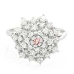 Anillo en plata con Zafiro Padparadscha