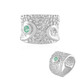 Anillo en plata con Esmeralda de Colombia