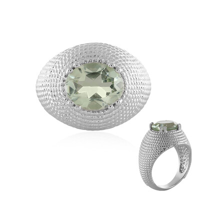 Anillo en plata con Amatista verde