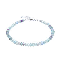 Brazalete en plata con Fluorita