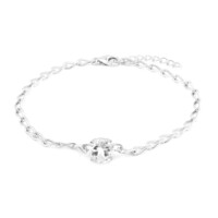 Brazalete en plata con Topacio blanco