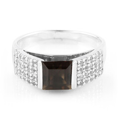 Anillo en plata con Cuarzo ahumado