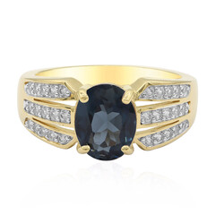 Anillo en plata con Topacio azul de Londres