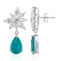 Pendientes en plata con Cuarzo verde azulado