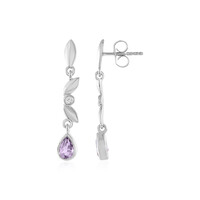 Pendientes en plata con Amatista Rosa de Francia