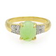 Anillo en plata con Crisoprasa imperial