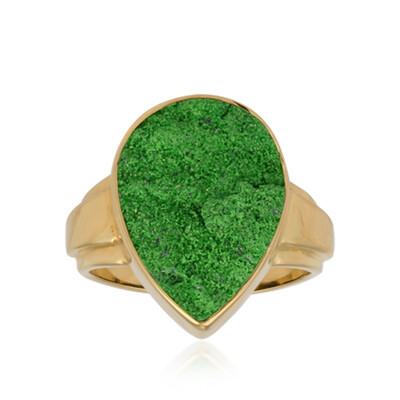 Anillo en plata con Uvarovita