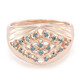 Anillo de hombre en plata con Diamante fantasía