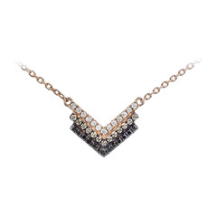 Collar en oro con Diamante negro