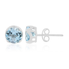 Pendientes en plata con Topacio azul cielo