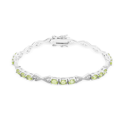 Brazalete en plata con Peridoto