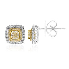 Pendientes en oro con Diamante amarillo SI2 (CIRARI)