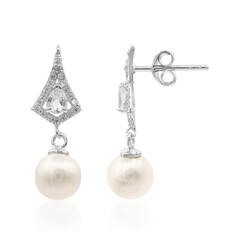 Pendientes en plata con Perla Freshwater