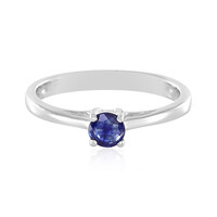 Anillo en plata con Zafiro azul de Madagascar