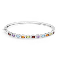 Brazalete en plata con Granate mandarina