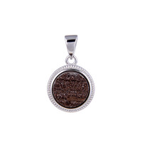 Colgante en plata con Madera drusa de Zwenkau