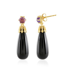 Pendientes en plata con Ónix negro
