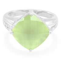 Anillo en plata con Prehnita