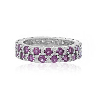 Anillo en plata con Rodolita