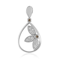 Colgante en plata con Diamante champán I2