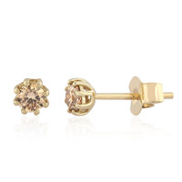 Pendientes en oro con Diamante champán I2 (de Melo)