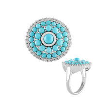 Anillo en plata con Turquesa bella durmiente