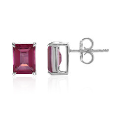 Pendientes en plata con Topacio rosa