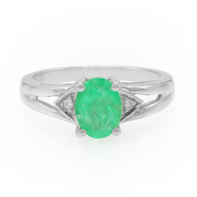 Anillo en plata con Esmeralda de Bahía