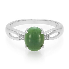 Anillo en plata con Crisoprasa imperial