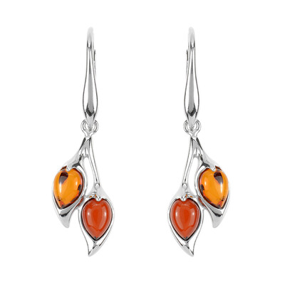 Pendientes en plata con Ámbar báltico (dagen)