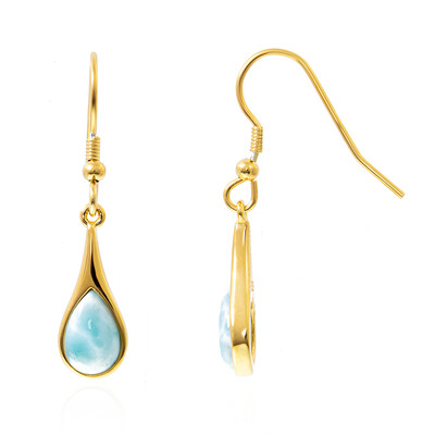 Pendientes en plata con Larimar