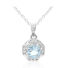 Collar en plata con Topacio azul cielo