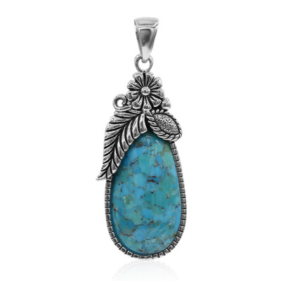Colgante en plata con Turquesa azul del Mohave Kingman (Art of Nature)