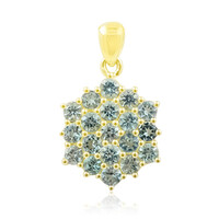 Colgante en oro con Turmalina nigeriana paraiba