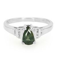 Anillo en plata con Zafiro verde